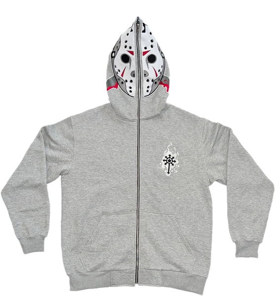 Mr Voorhees face mask zip up hoodie