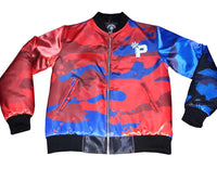 Red and blue camo spring jacket