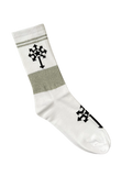 White reflective logo socks